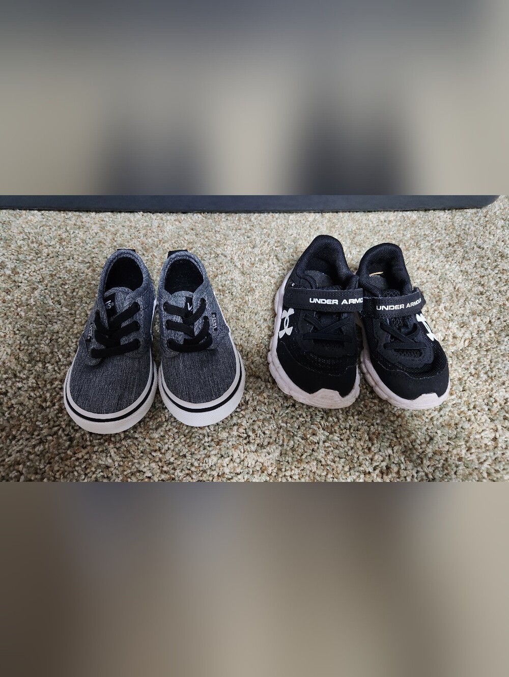 Vans Kids Black and Gray Canvas Slip-On Sneaker